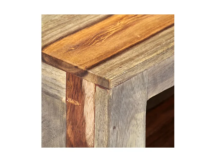 Meuble TV 4 tiroirs sesham massif foncé Mika