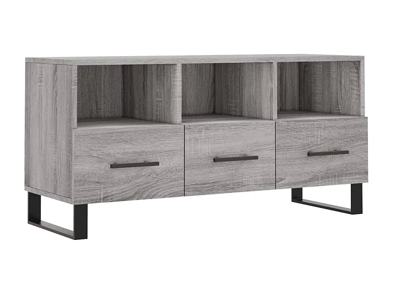 Meuble TV sonoma gris 102x36x50 bois d'ingénierie
