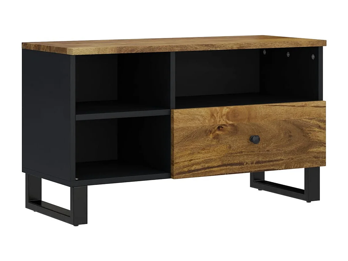 Meuble TV 80x33x46 bois de manguier et d'ingénierie