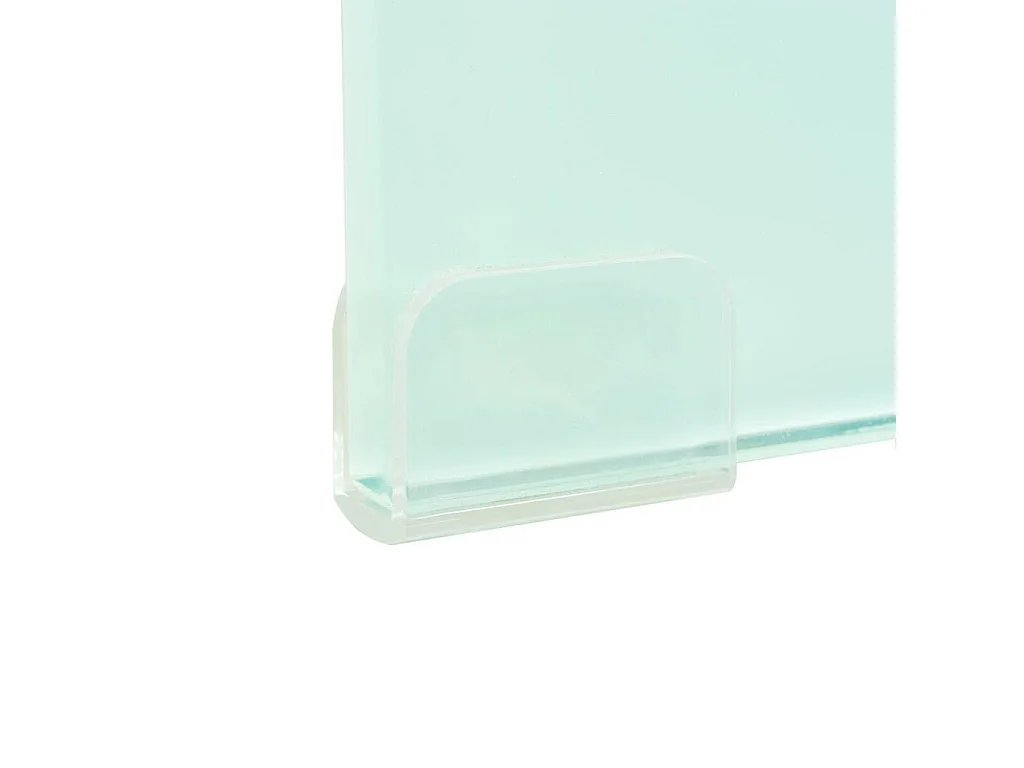 Meuble TV- Support pour moniteur 40 x 25x11 Verre Blanc