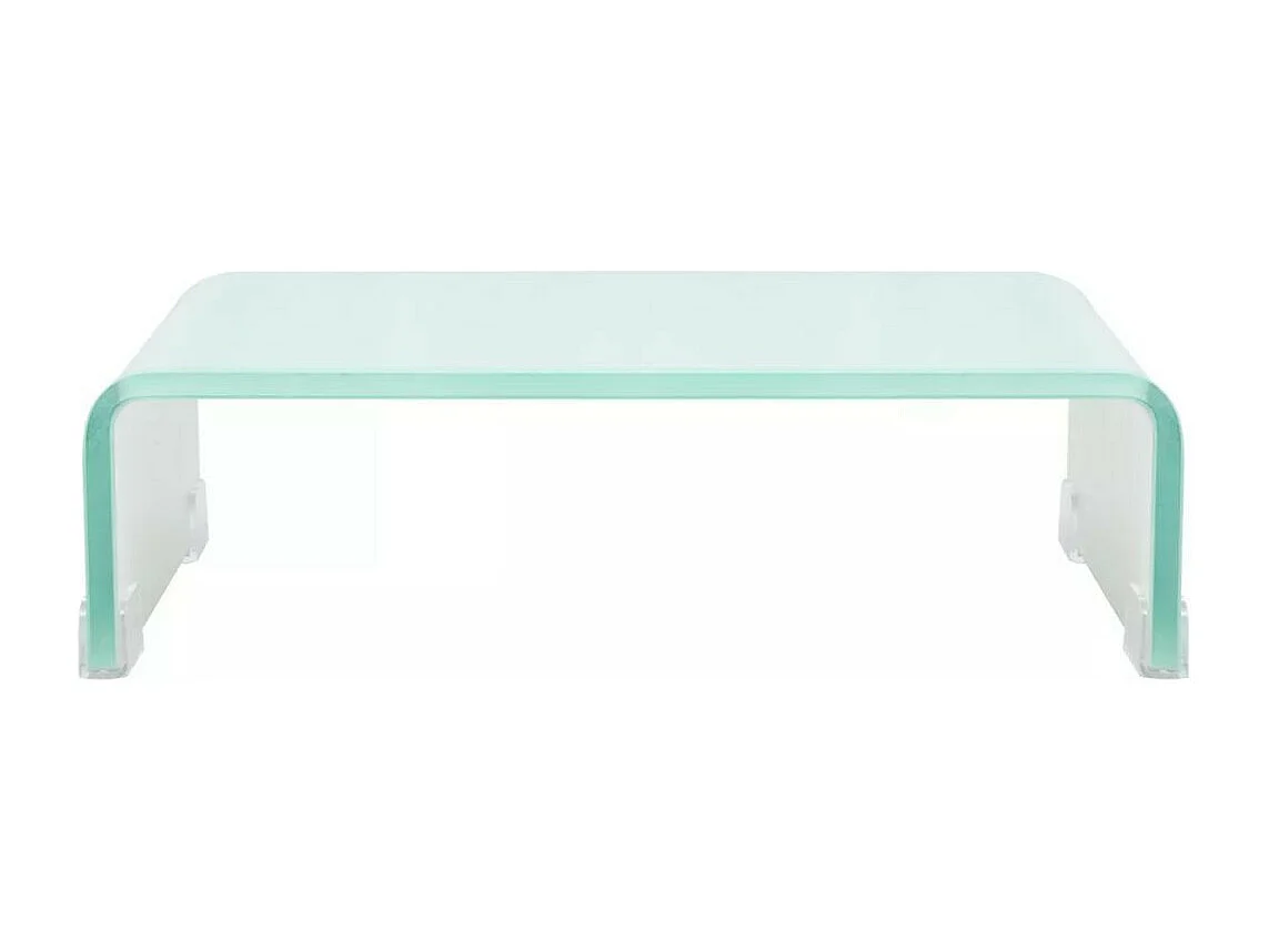 Meuble TV- Support pour moniteur 40 x 25x11 Verre Blanc