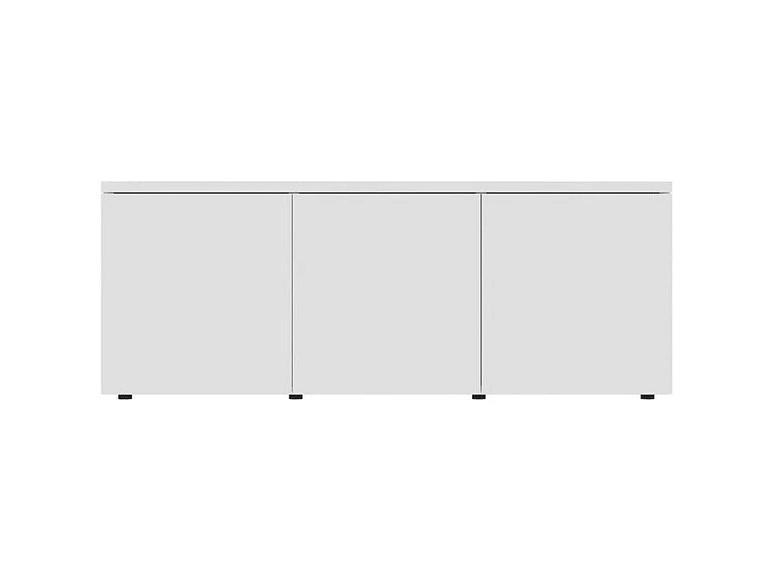 Meuble TV 3 tiroirs bois blanc Onic 80cm