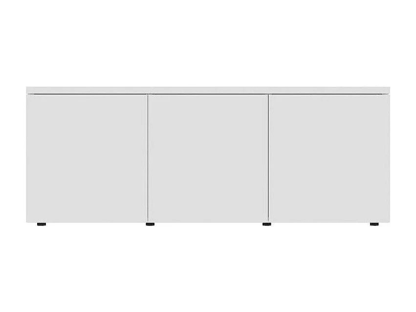 Meuble TV 3 tiroirs bois blanc Onic 80cm