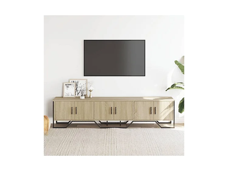 Meuble TV chêne sonoma 180x34x41 bois d'ingénierie