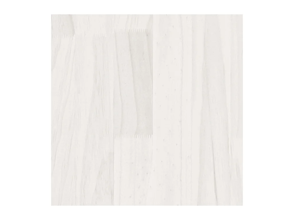 Meuble TV Blanc 110x30x40 Bois de pin massif