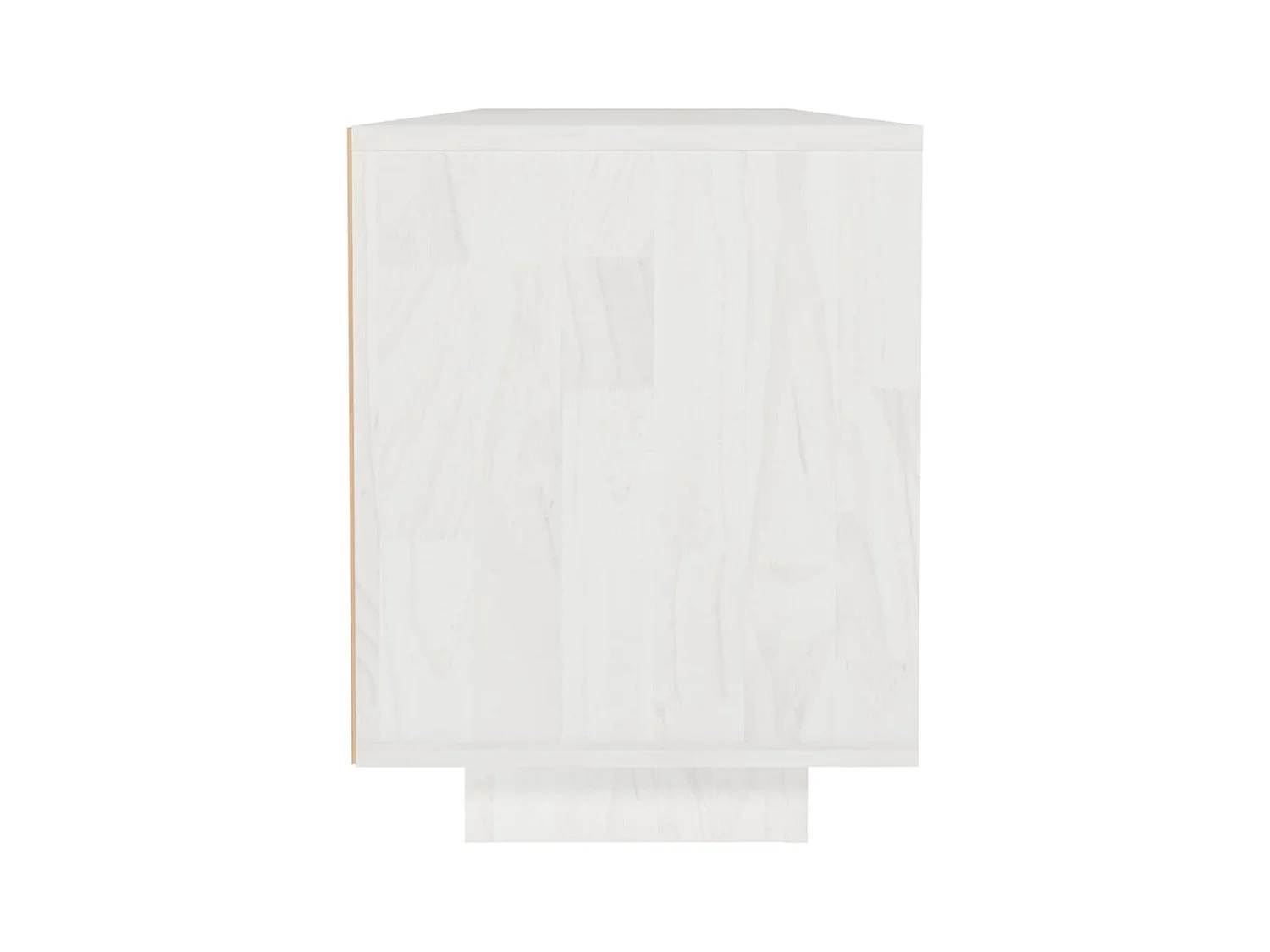 Meuble TV Blanc 110x30x40 Bois de pin massif