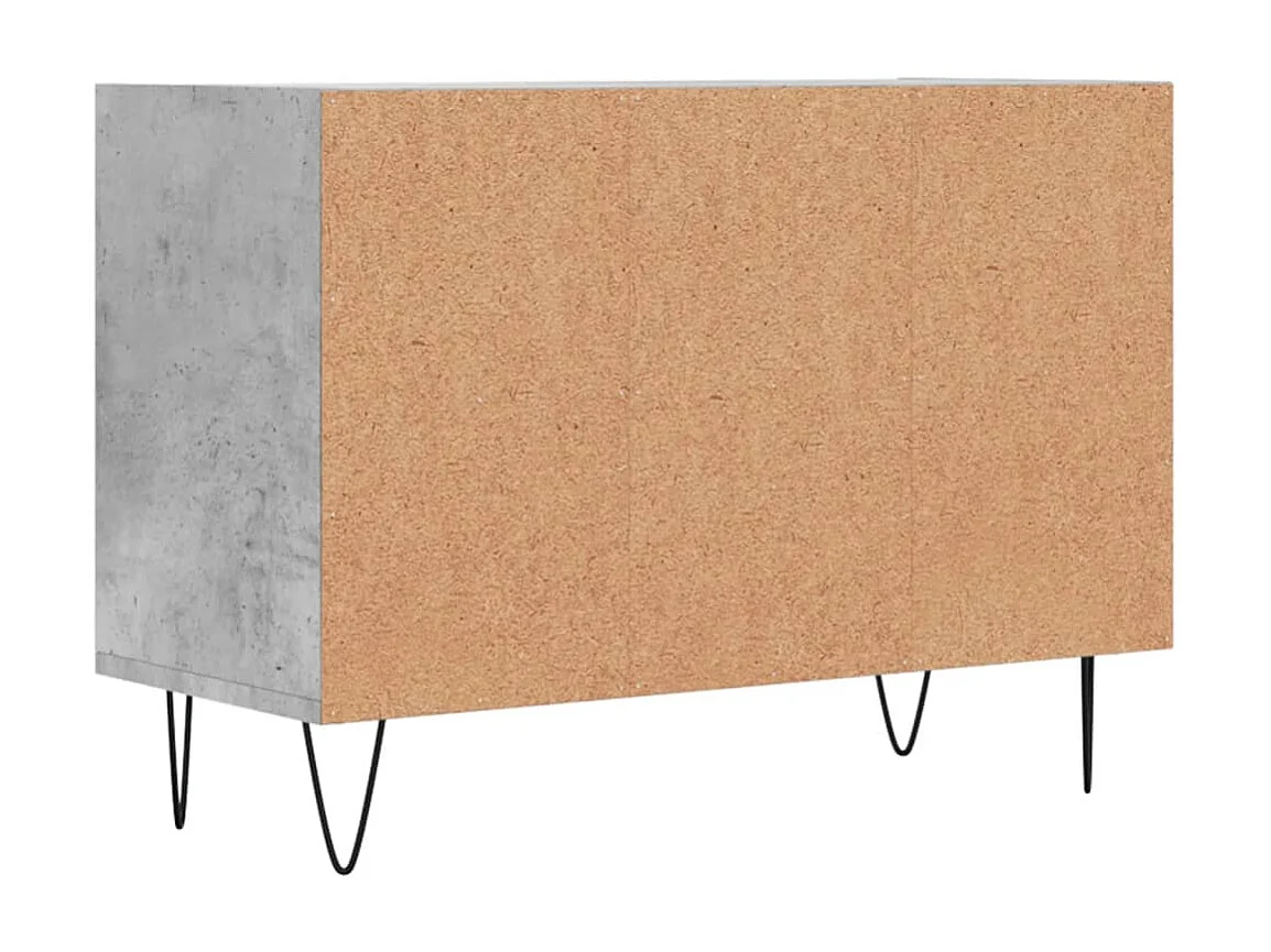 Meuble TV gris béton 69,5x30x50 bois d'ingénierie