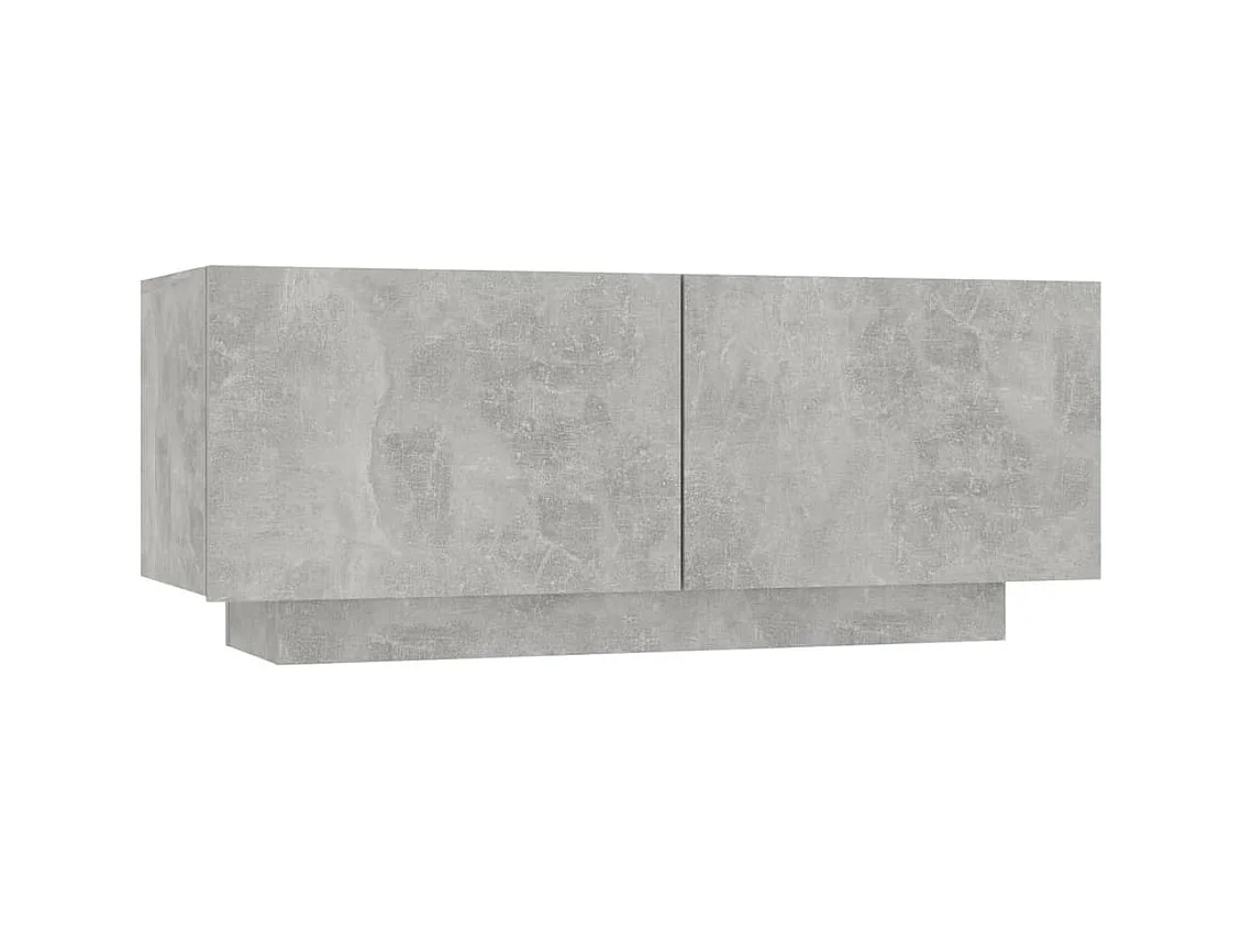 Meuble TV Gris béton 100x35x40
