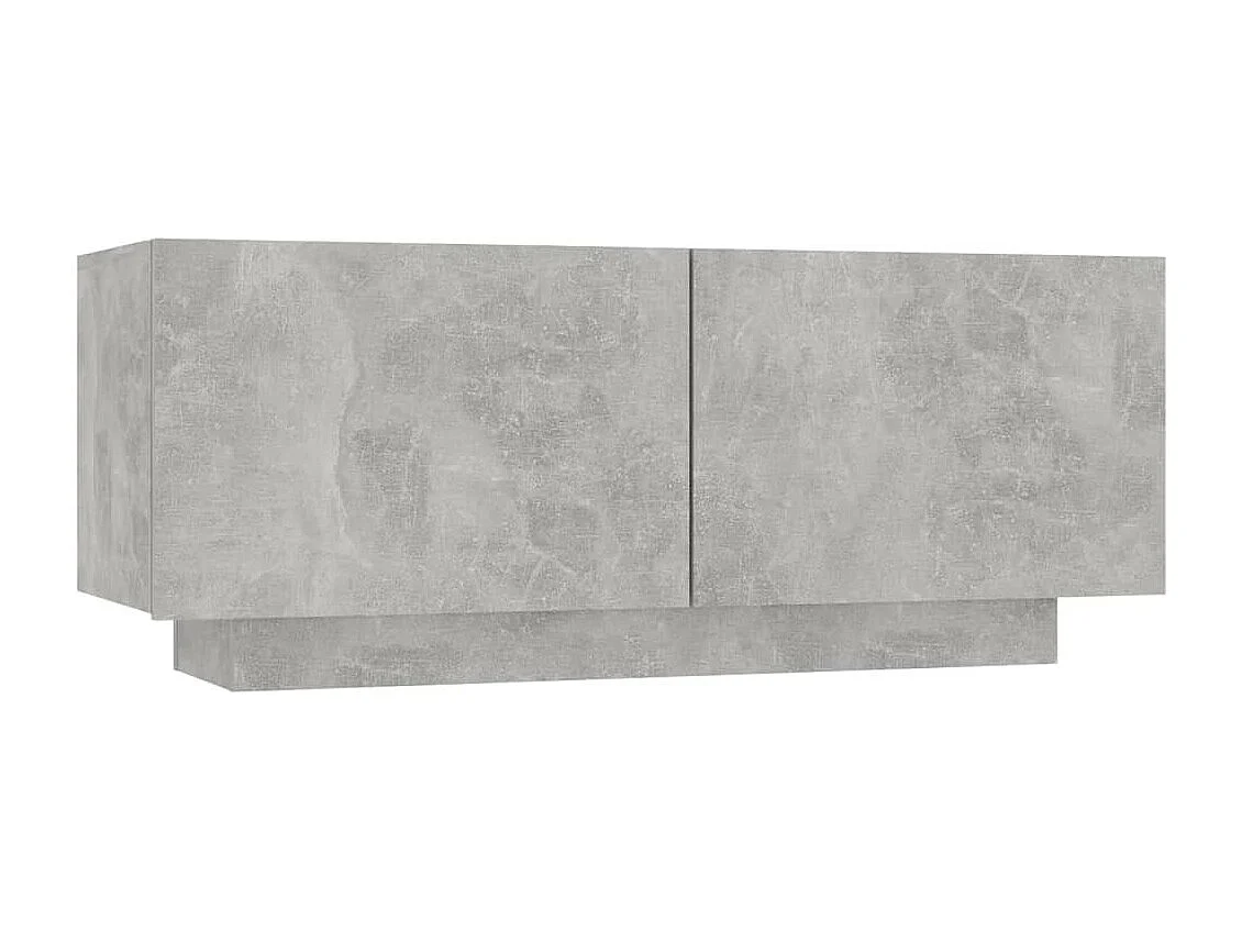 Meuble TV Gris béton 100x35x40