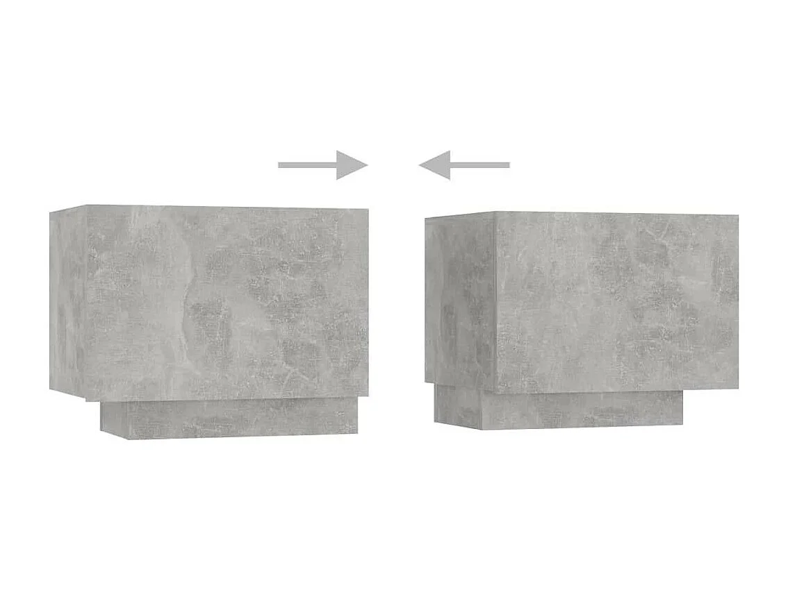 Meuble TV Gris béton 100x35x40