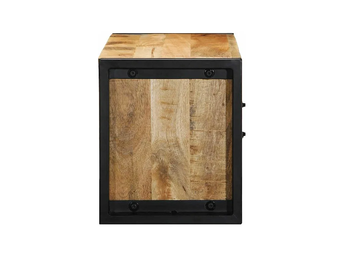 Meuble TV 80x30x35 bois massif de manguier brut