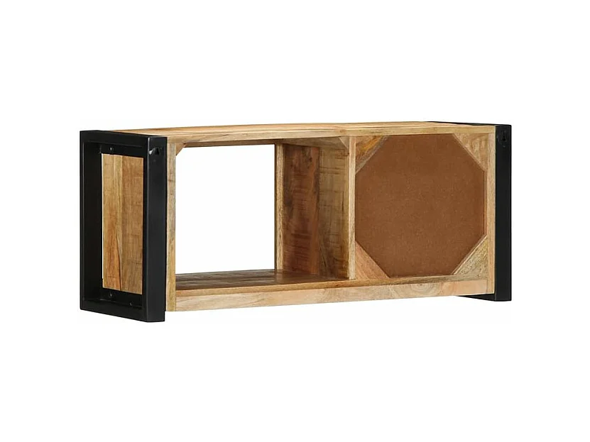 Meuble TV 80x30x35 bois massif de manguier brut