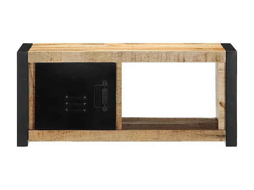 Meuble TV 80x30x35 bois massif de manguier brut