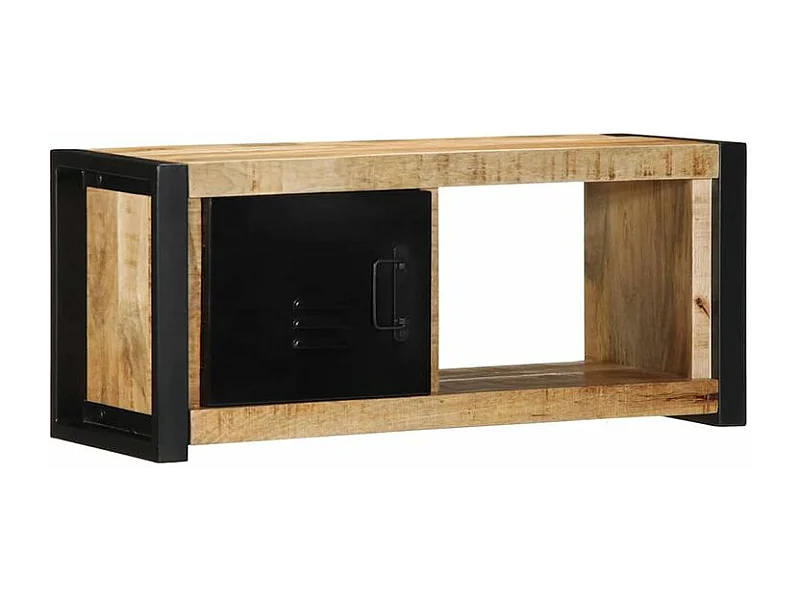 Meuble TV 80x30x35 bois massif de manguier brut