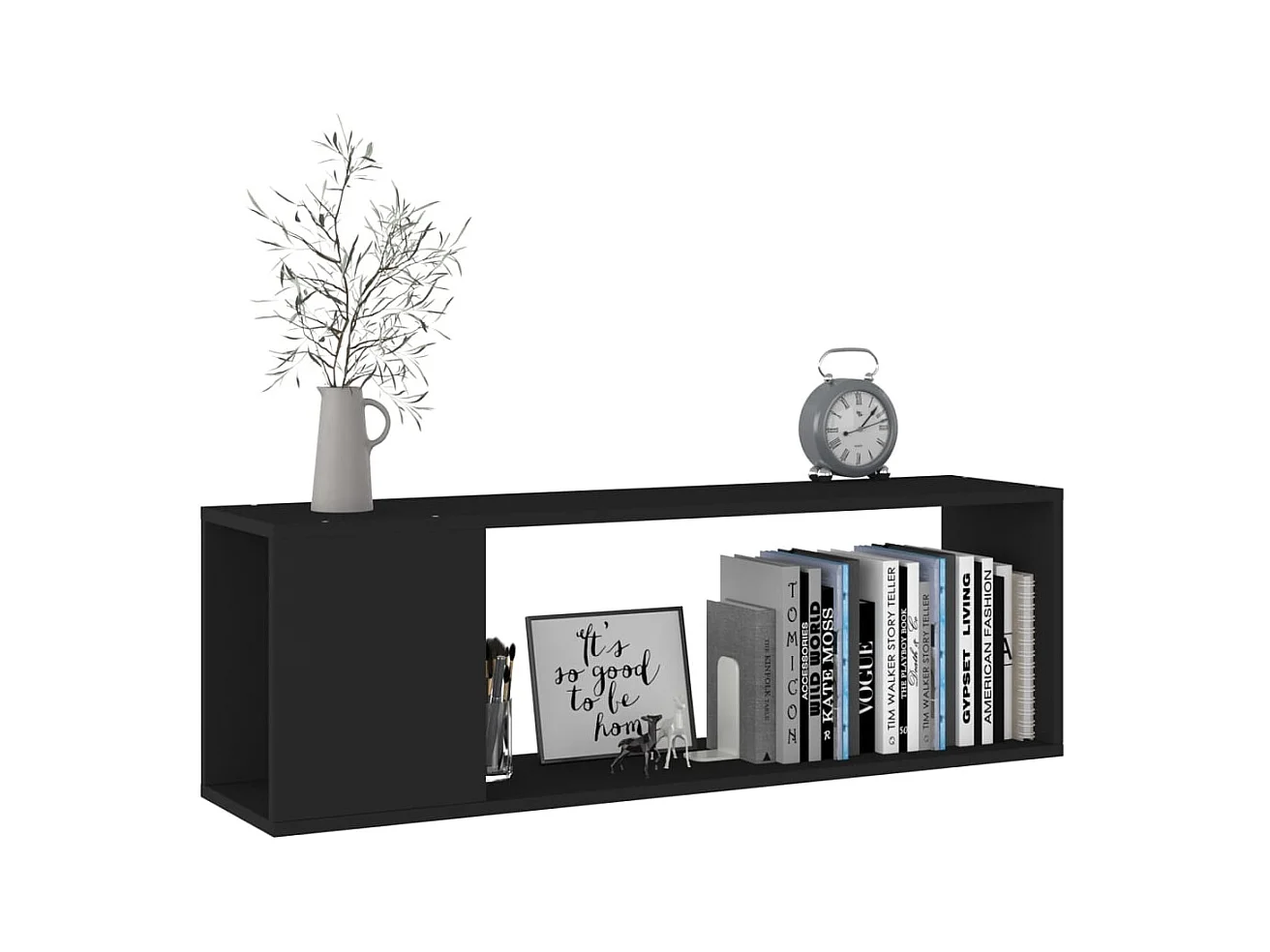 Meuble TV Noir 100x24x32