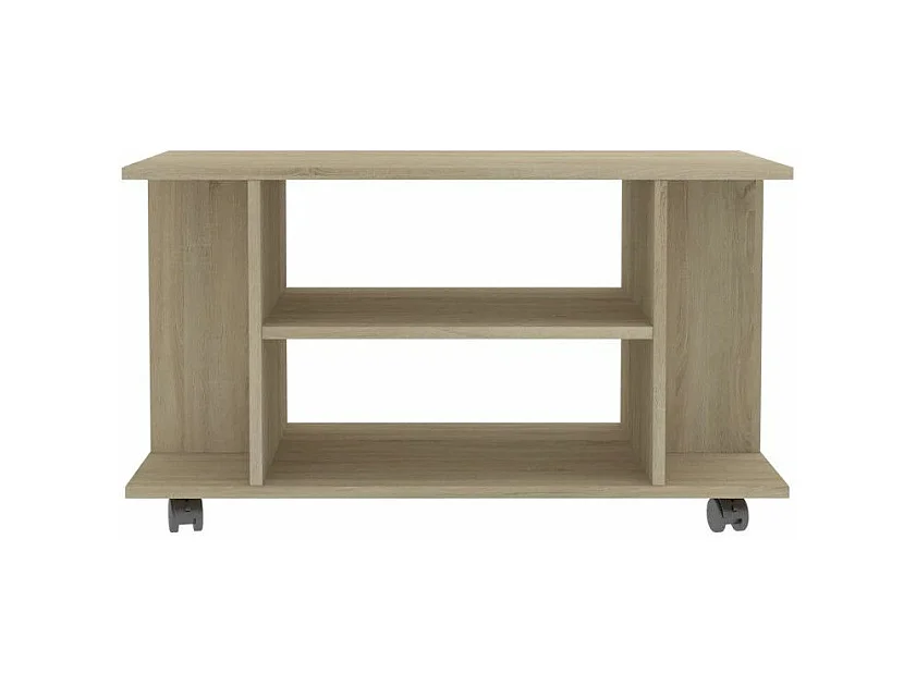 Meuble TV sur roulettes chêne sonoma Java