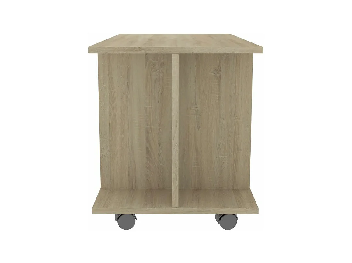 Meuble TV sur roulettes chêne sonoma Java