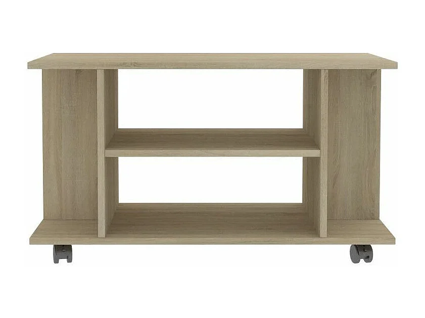Meuble TV sur roulettes chêne sonoma Java