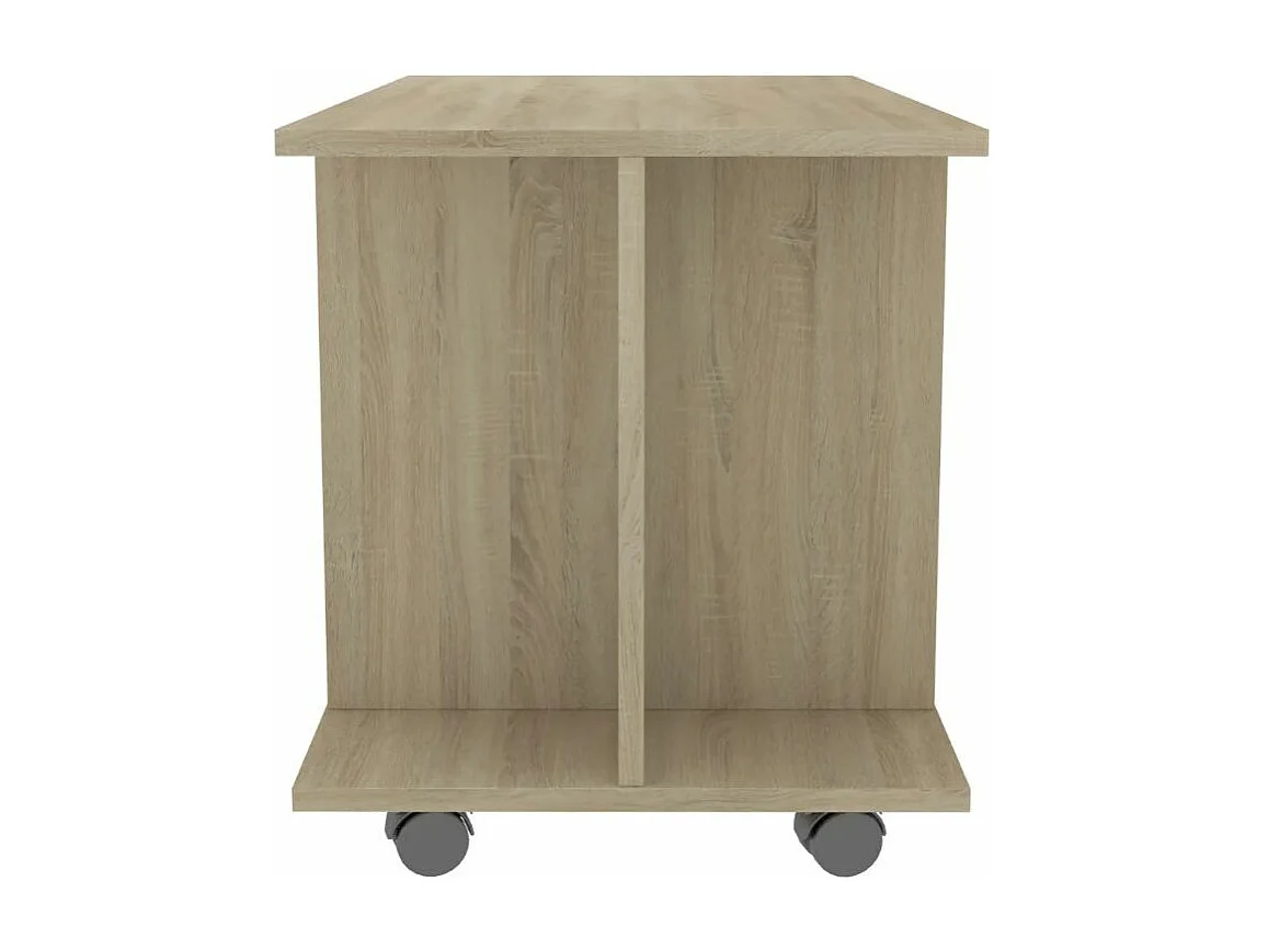 Meuble TV sur roulettes chêne sonoma Java