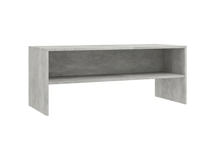 Meuble TV bois gris effet béton Thela 100cm