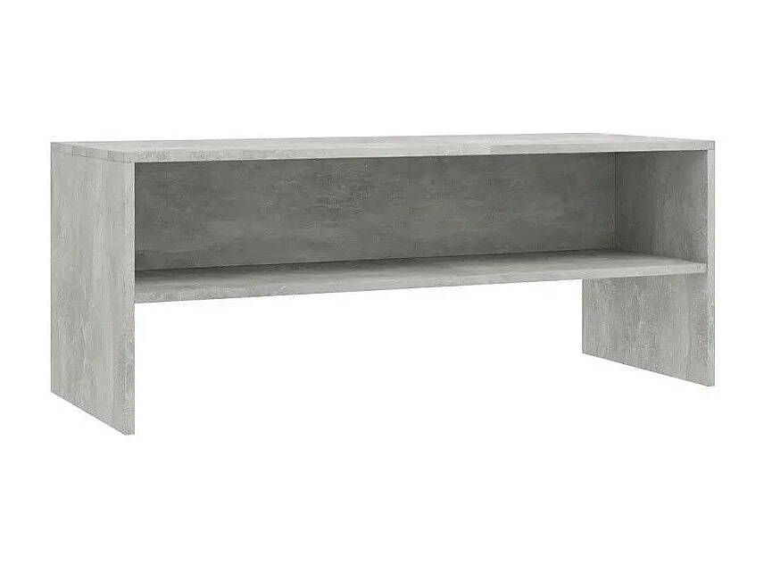 Meuble TV bois gris effet béton Thela 100cm