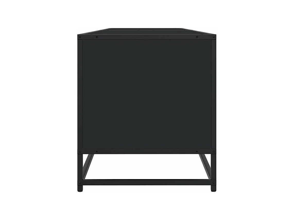 Meuble TV noir 180,5x40x46 bois d'ingénierie