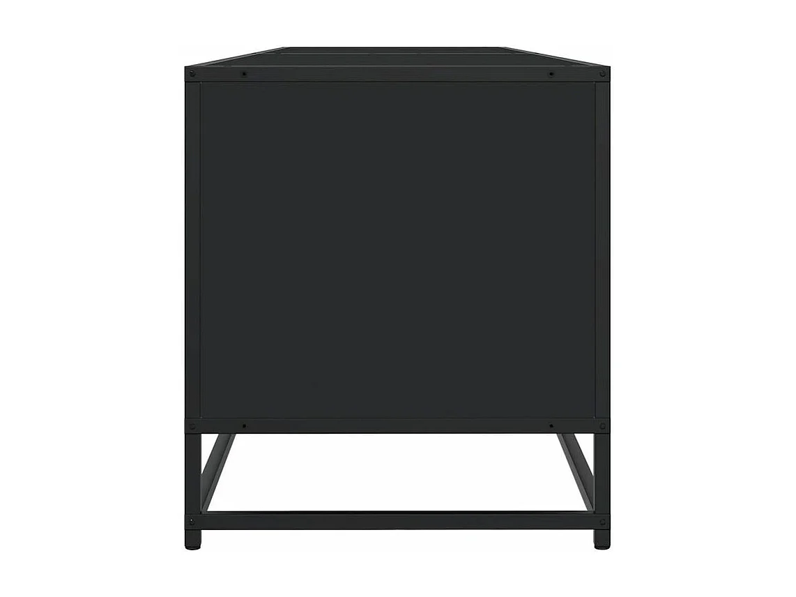 Meuble TV noir 180,5x40x46 bois d'ingénierie