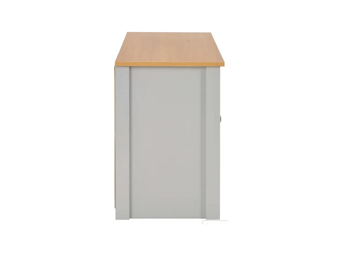 Meuble TV 2 portes bois gris Patt