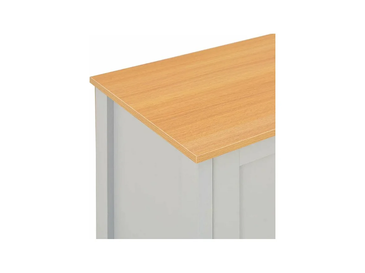 Meuble TV 2 portes bois gris Patt