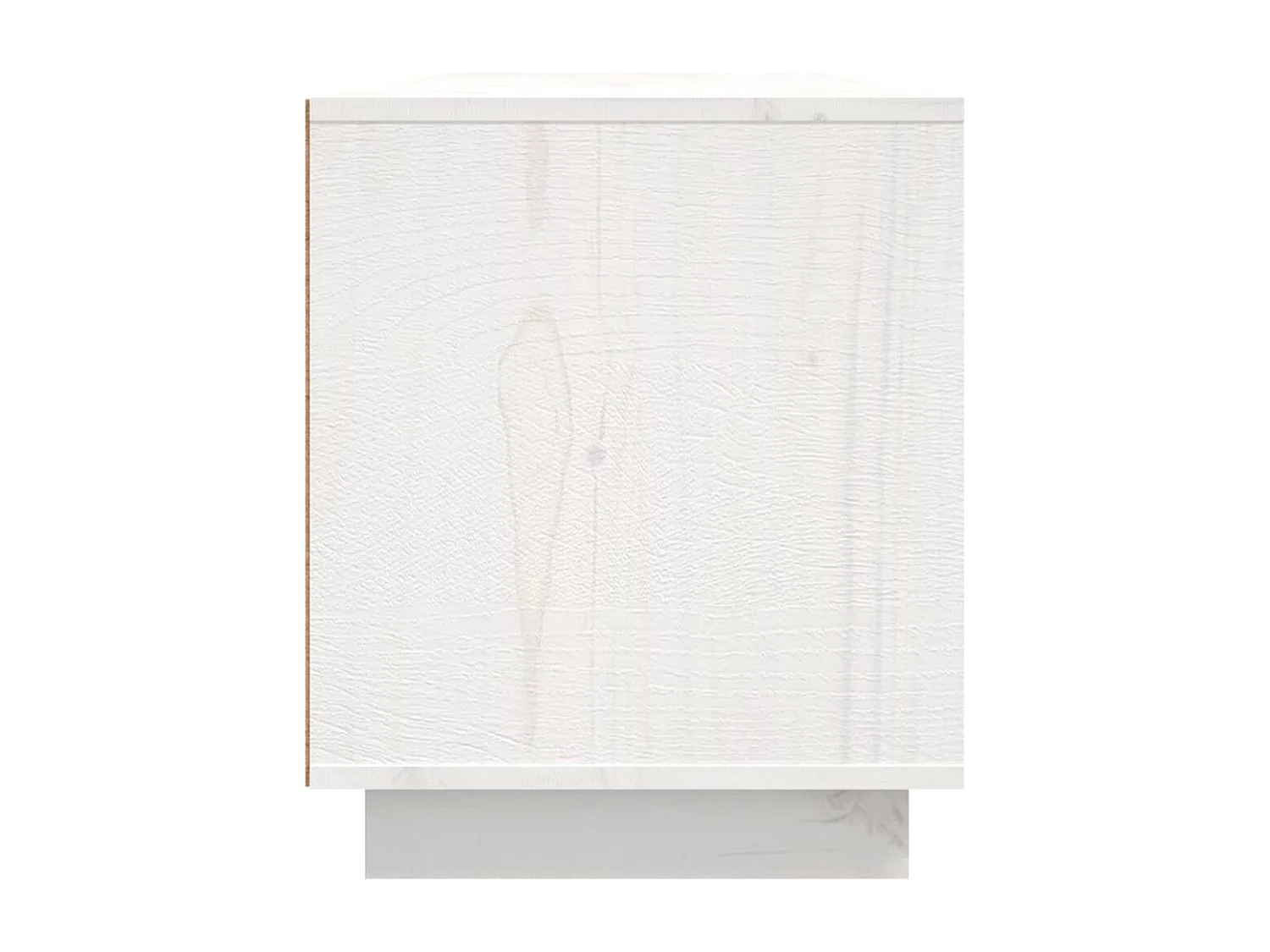 Meuble TV Blanc 156x37x45 Bois de pin massif