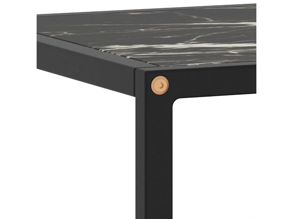 Meuble TV noir avec verre marbre noir 100x40x40