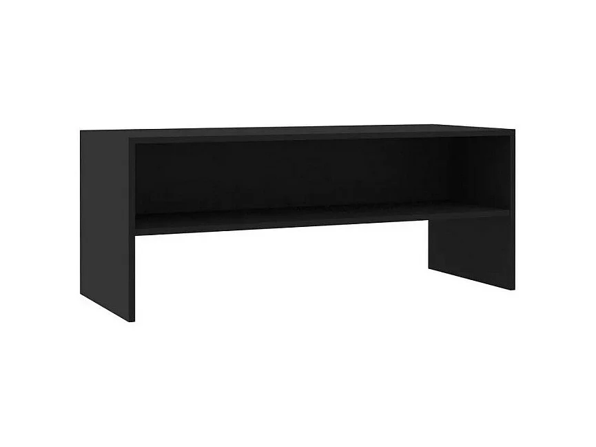 Meuble TV bois noir Thela 100cm