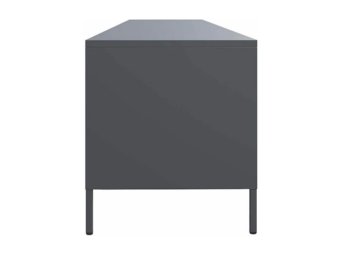 Meuble TV anthracite 202x39x43,5 acier laminé à froid