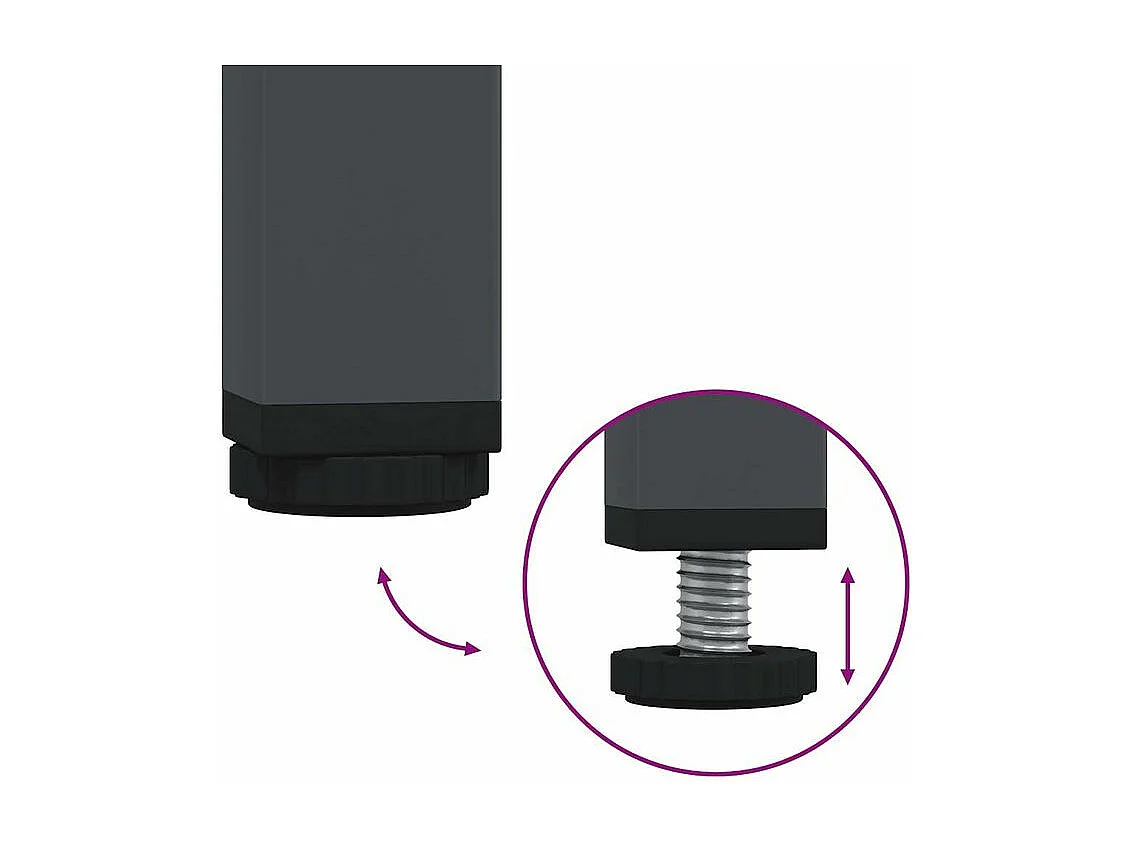 Meuble TV anthracite 202x39x43,5 acier laminé à froid