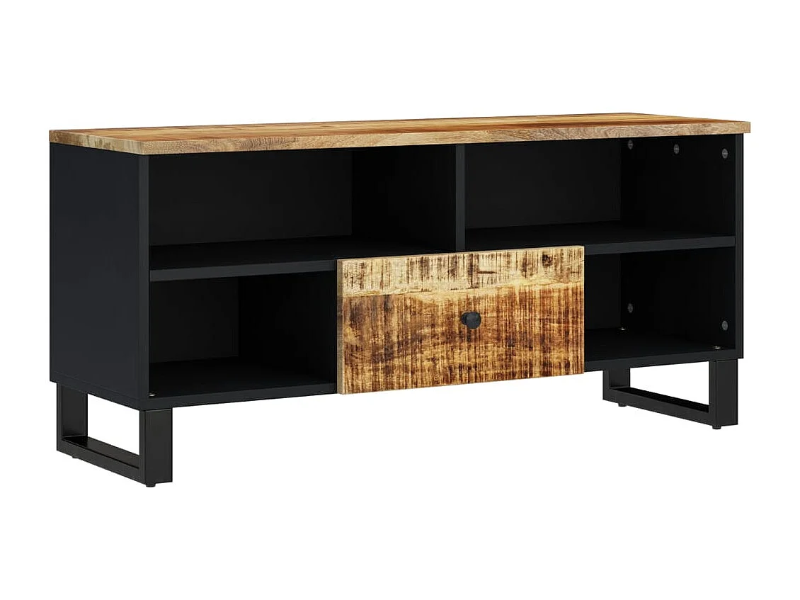 Meuble TV 100x33x46 bois de manguier et d'ingénierie