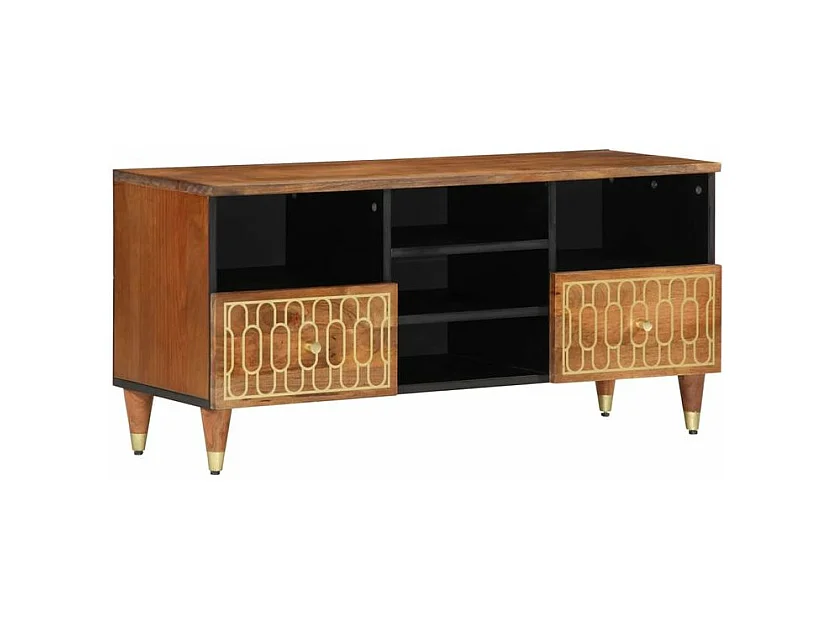 Meuble TV 100x33x46 bois massif de manguier