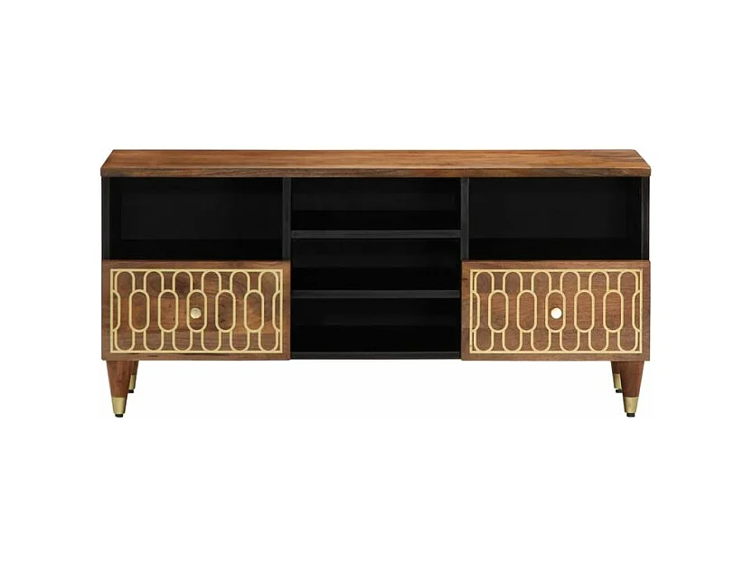 Meuble TV 100x33x46 bois massif de manguier