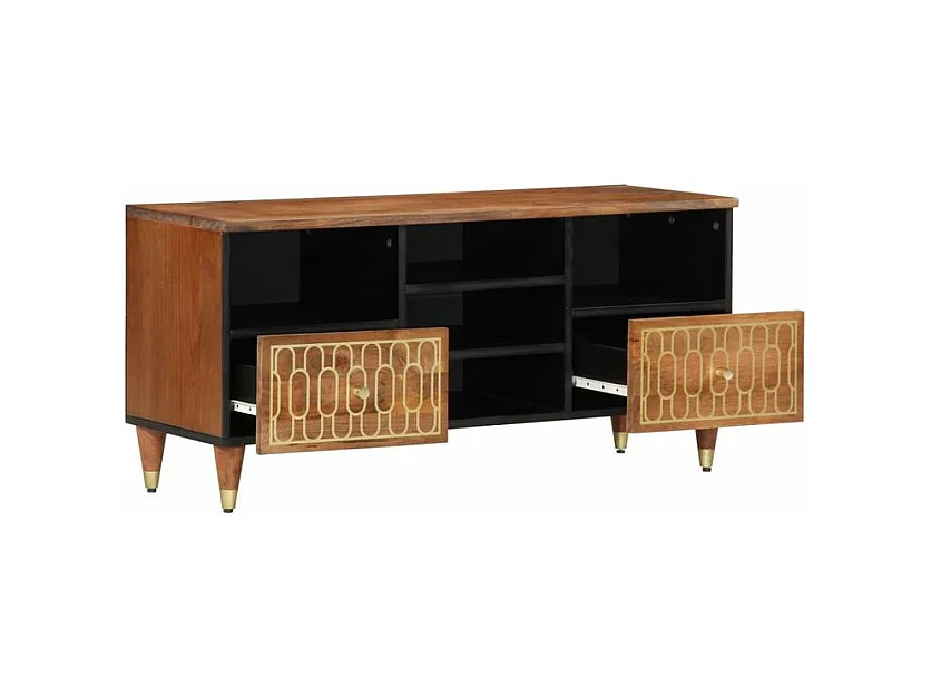 Meuble TV 100x33x46 bois massif de manguier