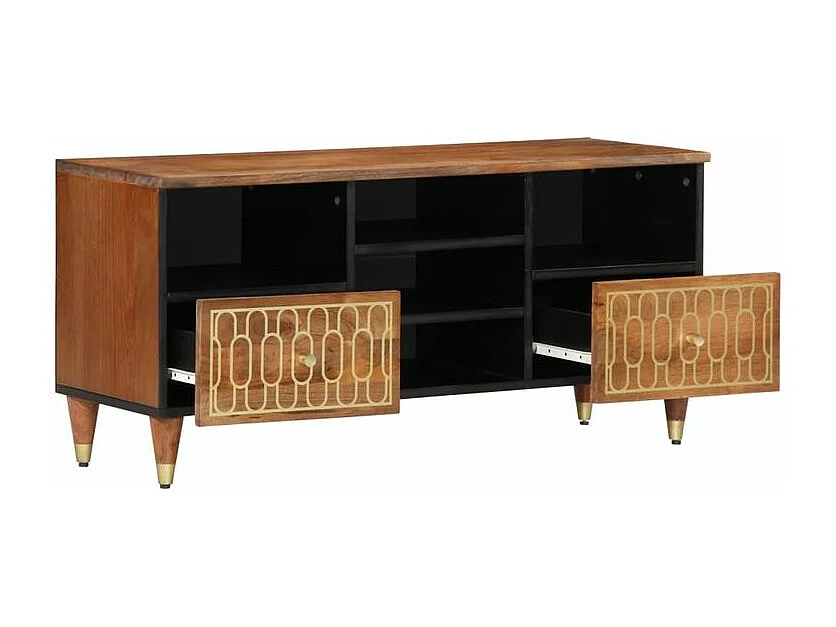 Meuble TV 100x33x46 bois massif de manguier