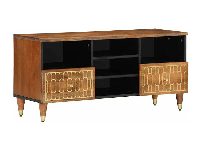 Meuble TV 100x33x46 bois massif de manguier