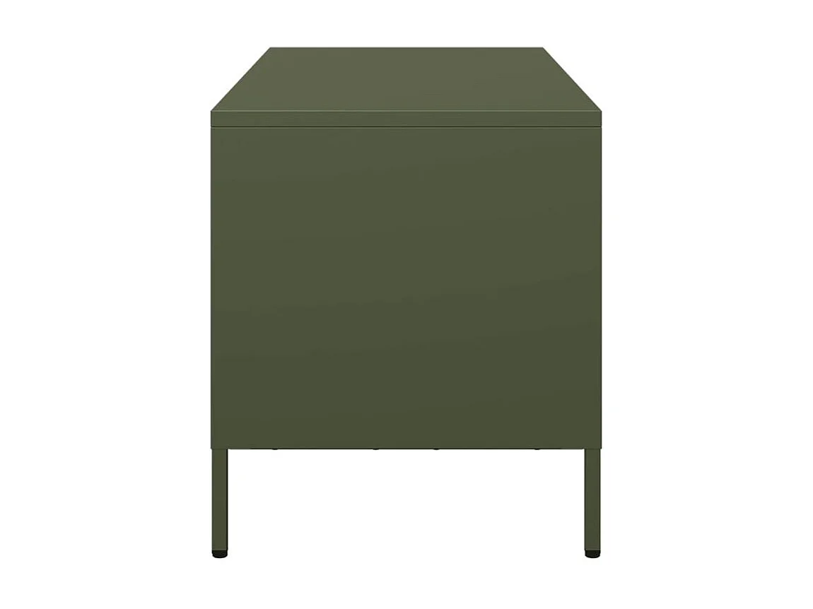 Meuble TV vert olive 68x39x43,5 acier laminé à froid