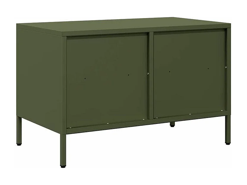 Meuble TV vert olive 68x39x43,5 acier laminé à froid