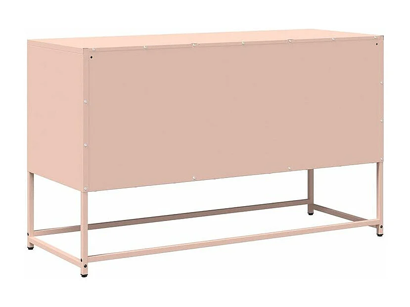 Meuble TV rose 100,5x39x60,5 acier laminé à froid