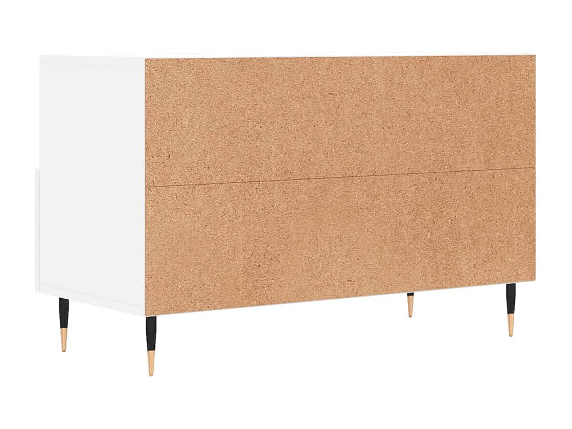 Meuble TV Blanc 80x36x50 Bois d'ingénierie