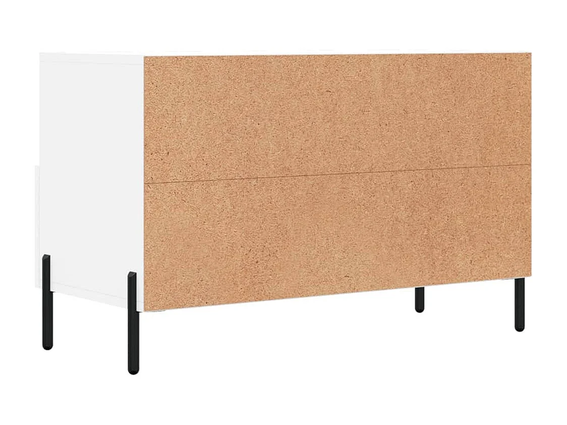 Meuble TV Blanc 80x36x50 Bois d'ingénierie