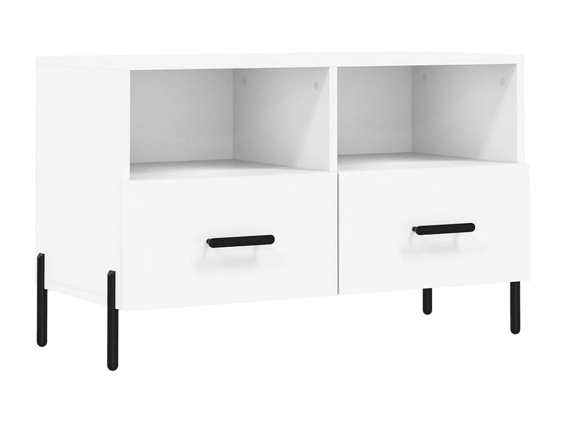 Meuble TV Blanc 80x36x50 Bois d'ingénierie