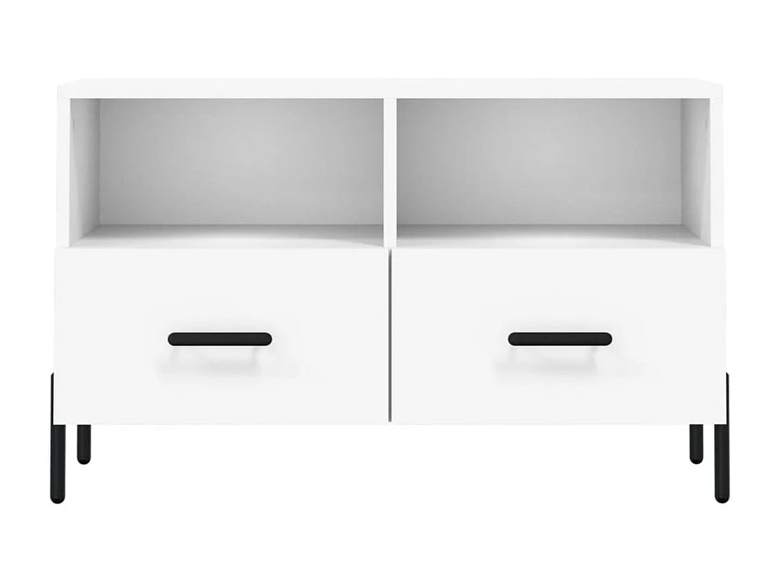 Meuble TV Blanc 80x36x50 Bois d'ingénierie