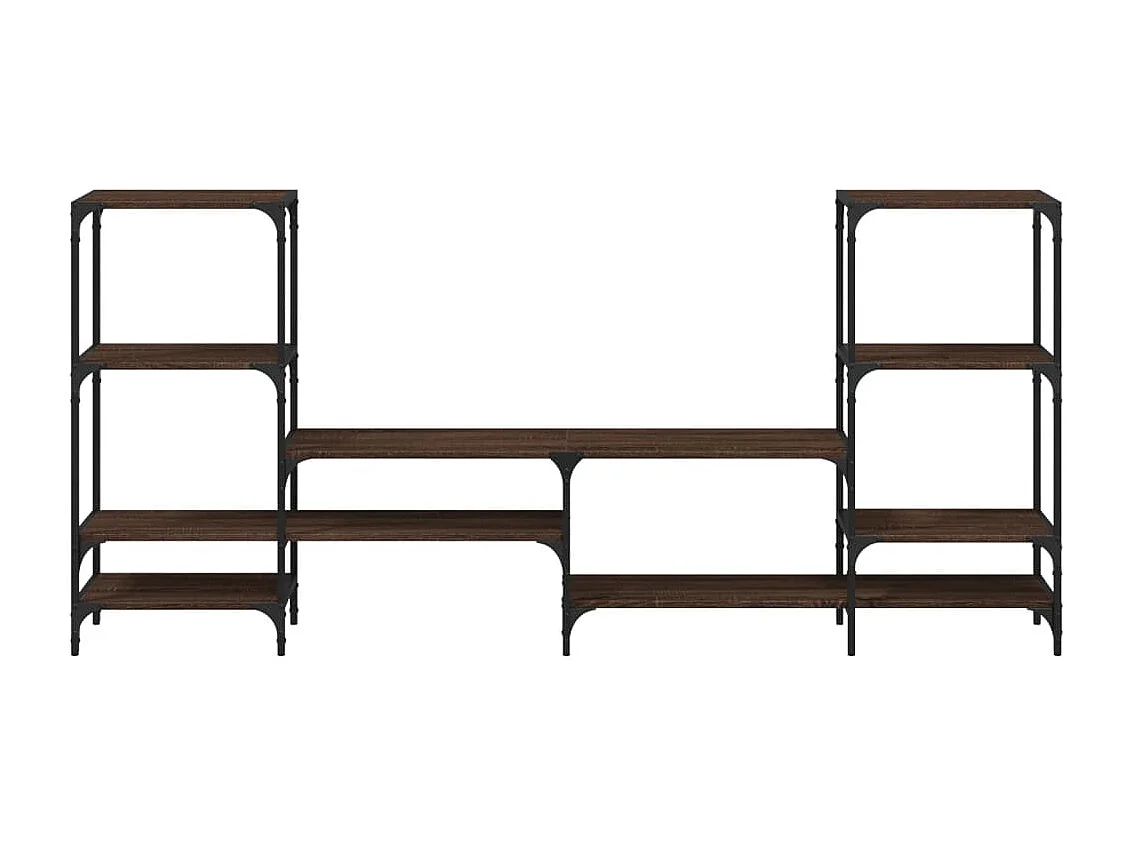 Meuble TV chêne marron 206,5x28,5x95 bois d'ingénierie