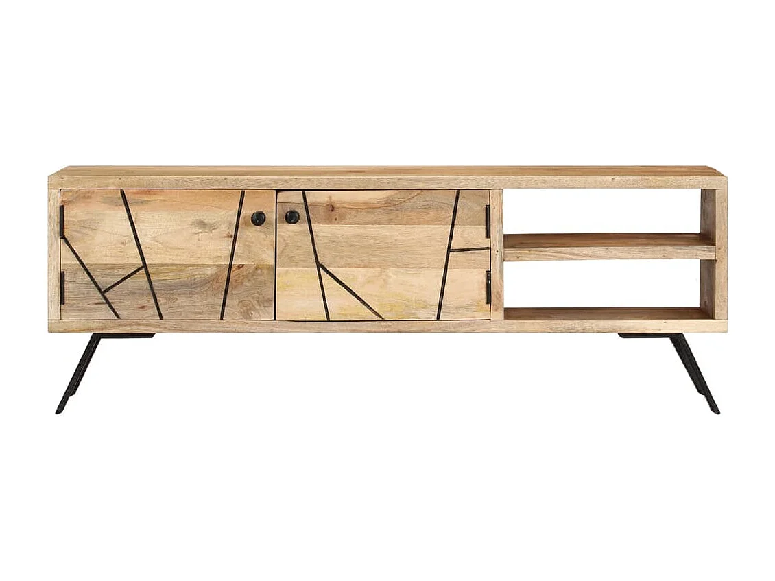Meuble TV 110x30x40 Bois massif de manguier 4