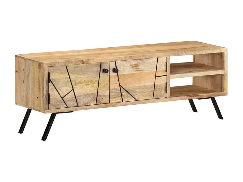 Meuble TV 110x30x40 Bois massif de manguier 4
